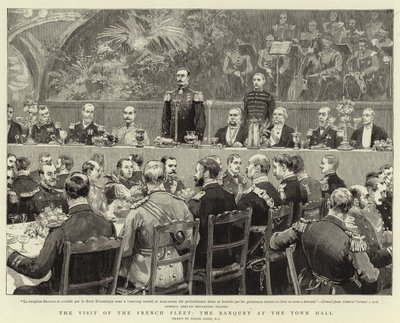 The Visit of the French Fleet, the Banquet at the Town Hall by Frank Dadd