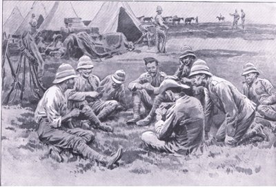Tired Soldiers Enjoying a Rest, from After Pretoria: The Guerilla War by Frank Dadd