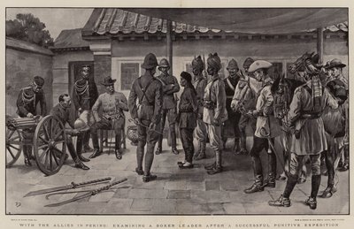 With the Allies in Peking, Examining a Boxer Leader After a Successful Punitive Expedition by Frank Dadd