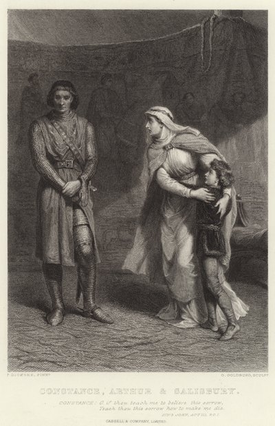 Constance, Arthur and Salisbury, King John, Act III, Scene I by Frank Dicksee