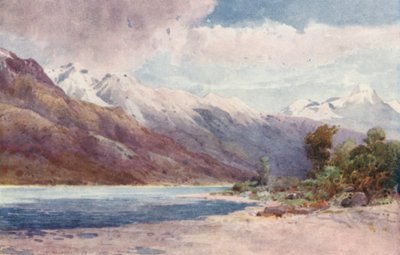 New Zealand: At the Head of Lake Wakatipu by Frank H Wright