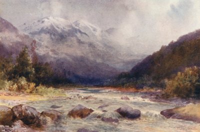 New Zealand: On the Bealey River by Frank H Wright
