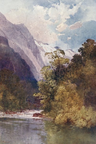 New Zealand: On the Clinton River by Frank H Wright