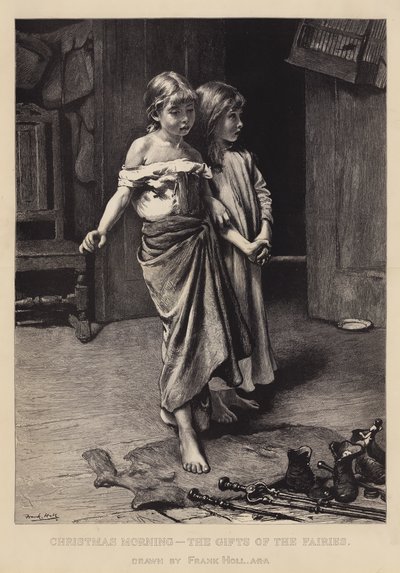 Christmas Morning, the Gifts of the Fairies by Frank Holl