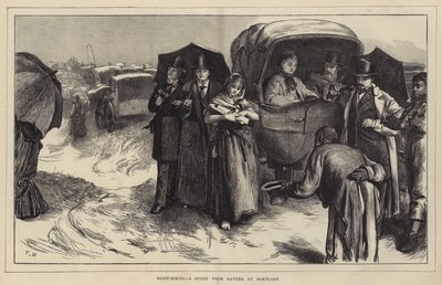 Sight-Seeing, a Study from Nature at Mortlake by Frank Holl