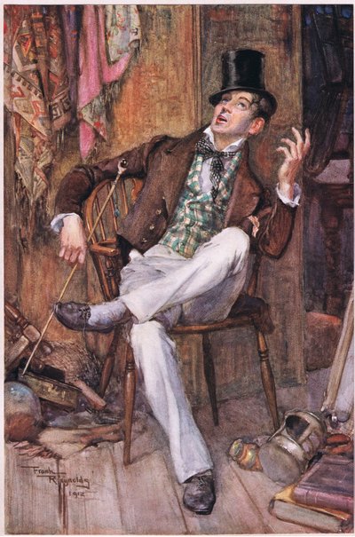 Mr Swiveller Leaned Back in His Chair with His Eyes Fixed on the Ceiling, and Occasionally Pitching His Voice to a Needful Key, c.1920 by Frank Reynolds