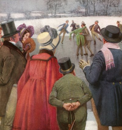 The Pickwickians Disport Themselves on the Ice by Frank Reynolds