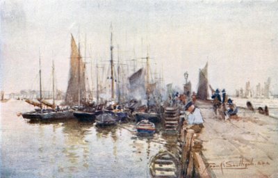 Fishing Boats at Lowestoft by Frank Southgate