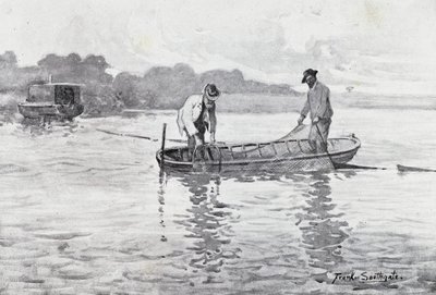 Norfolk Broads: Hauling up the Eel-Pods by Frank Southgate