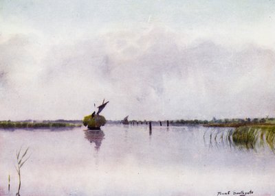 Norfolk Broads: Hay-Boat on Hickling Broad by Frank Southgate