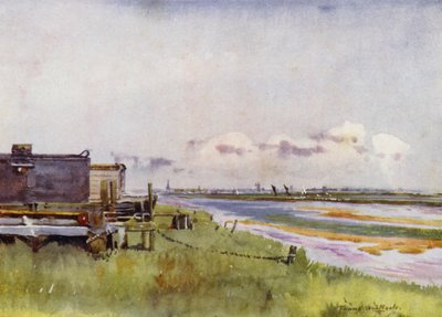 Norfolk Broads: Yarmouth from Breydon by Frank Southgate