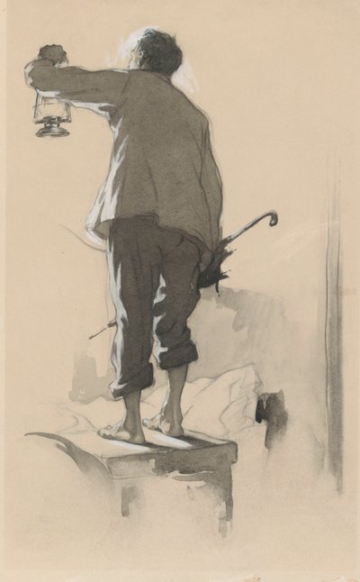 To Explore by that Cheerless Illumination for Leaks by Frank Walter Taylor, 1874 – 1921