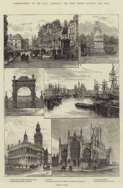 Commencement of the Hull, Barnsley, and West Riding Railway and Dock by Frank Watkins