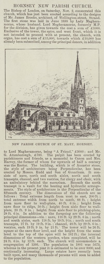 New Parish Church of St Mary, Hornsey by Frank Watkins