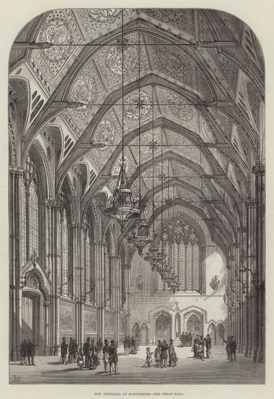 New Townhall at Manchester, the Great Hall by Frank Watkins