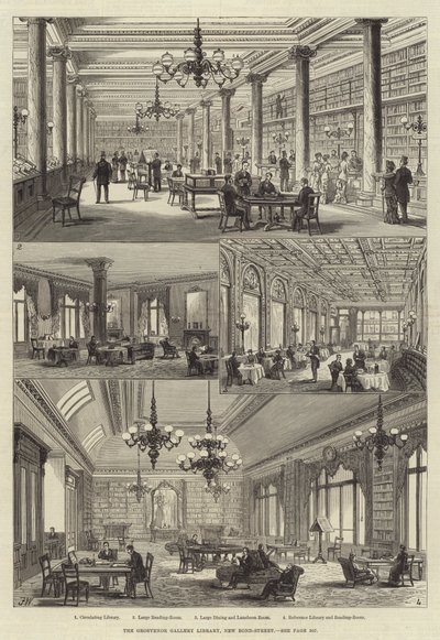 The Grosvenor Gallery Library, New Bond-Street by Frank Watkins