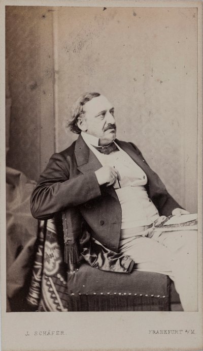Portrait of the Composer Friedrich von Flotow by Frankfurt . Photo studio J. Schäfer
