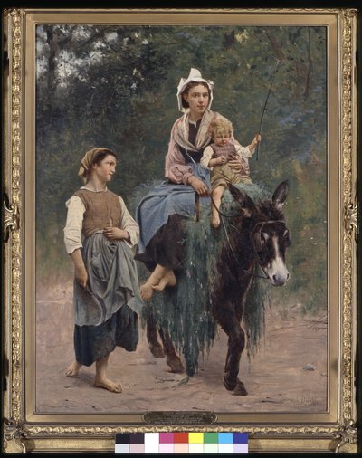 Italian Peasant Family, date unknown by François Alfred Delobbe