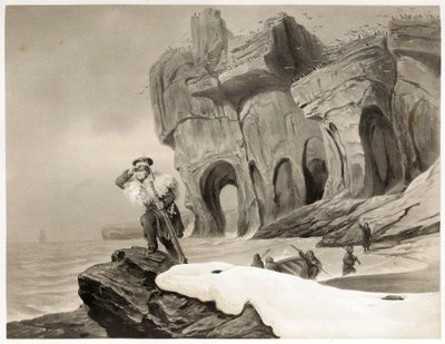 Bear Island from Voyages en Scandinavie, en Laponie, au Spitzberg et aux Feroe, pub. 1852 by François Auguste Biard