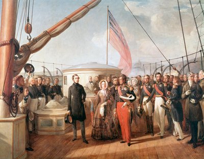 Interview Between Victoria, Queen of England and Louis-Philipp, King of France by François Auguste Biard