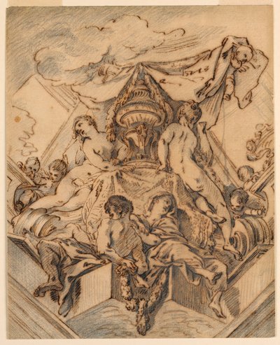 Project for a Corner Motif of a Painted Ceiling, 1740 by François Boucher