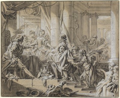 Sancho Fleeing from the Servants of the Duke by François Boucher