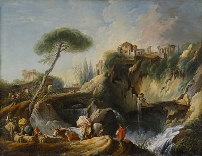 View of Tivoli with the Temple of Vesta by François Boucher