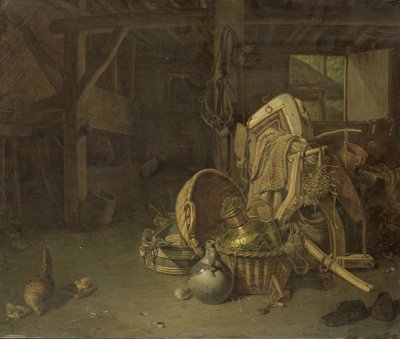 Still Life in a Stable by François Cornelis Knoll