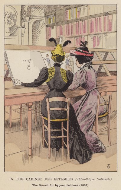 In the Cabinet des Estampes, Bibliotheque Nationale, the search for bygone fashions by François Courboin
