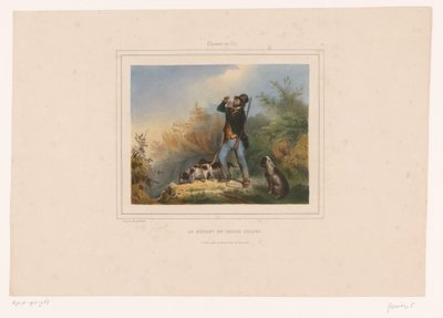 Gamekeeper with Three Hunting Dogs (Hunters with Guns) by François Grenier