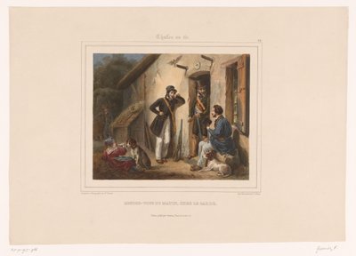 Hunters Meeting the Gamekeeper in the Morning by François Grenier