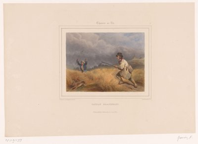 Two Poachers Chasing a Hare by François Grenier