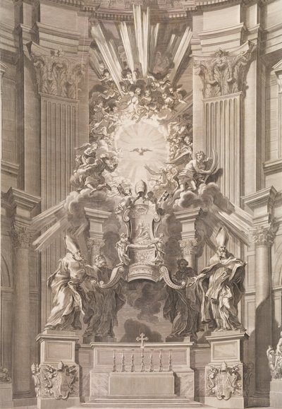 Cathedram S. Petri in interiore templi fronte...Plate 41 from the Album 