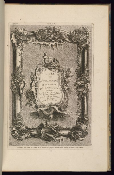 Design for a Frame and a Cartouche by François de Cuvilliés the Elder