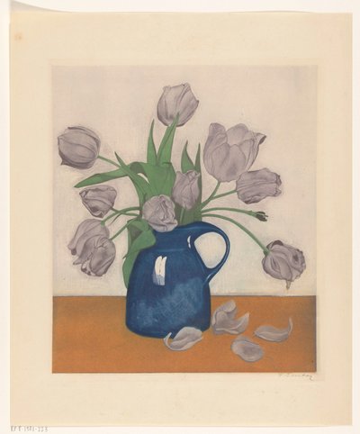 Tulips in a Jug by Frans Everbag (signed by artist)