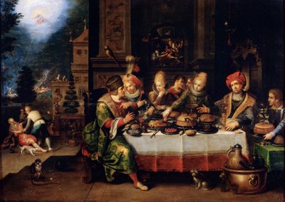 The Parable of the Rich Man and the Beggar Lazarus by Frans Francken II