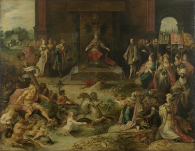 Allegory on the Abdication of Emperor Charles V in Brussels 25 October 1555, 1642 by Frans Francken the Younger