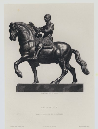 Bronze Equestrian Figure of the Italian Renaissance Condottiero Gattamelata, by Donatello by Frans Gaillard