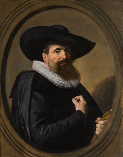 Portrait of a Man with Hat and Ruff Collar by Frans Hals