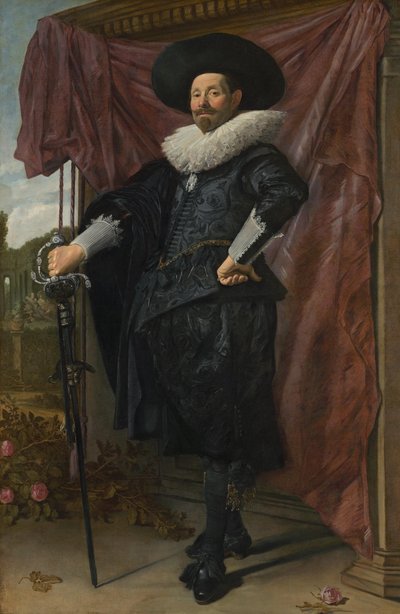 Willem van Heythuysen Posing with a Sword by Frans Hals