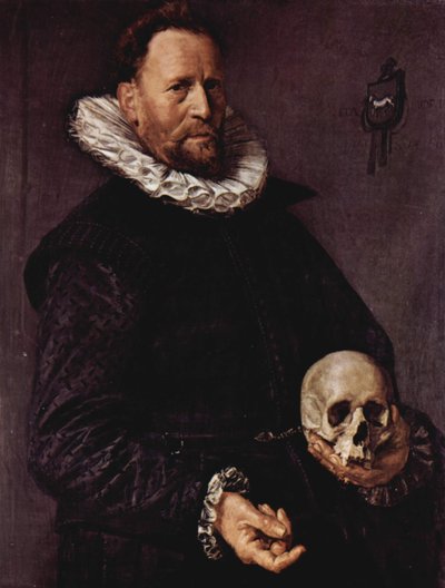 Portrait of a Man Holding a Skull by Frans Hals