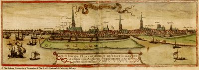Map of Hamburg 1572 by Frans Hogenberg
