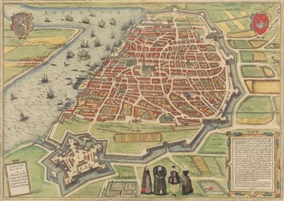 View of Antwerp by Frans Hogenberg