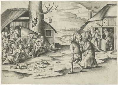 Mary and Joseph at an Inn by Frans Huys