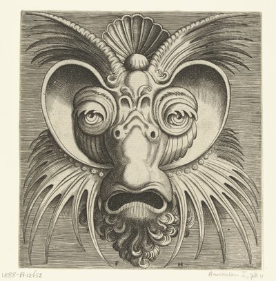 Mask with Dishes Around the Eyes and Sharp-Toothed Crests on the Cheeks and Forehead by Frans Huys