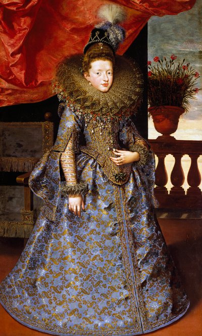 Portrait of Margherita of Savoy, by Frans Pourbus the Younger by Frans II Pourbus