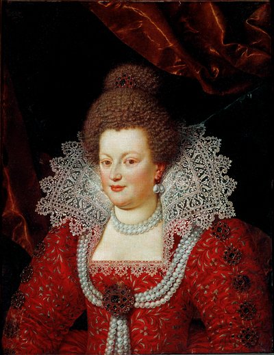 Portrait of Marie de Medicis, Queen of France by Frans II Pourbus