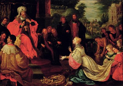 Solomon and the Queen of Sheba by Frans II the Younger Francken