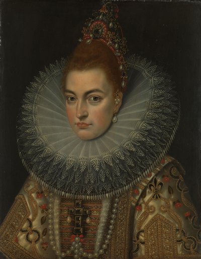 Portrait of Archduchess Isabella Clara Eugenia (1566-1633), Infanta of Spain by Frans Pourbus (II) (workshop of)
