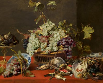 Still Life with Grapes and Game by Frans Snyders